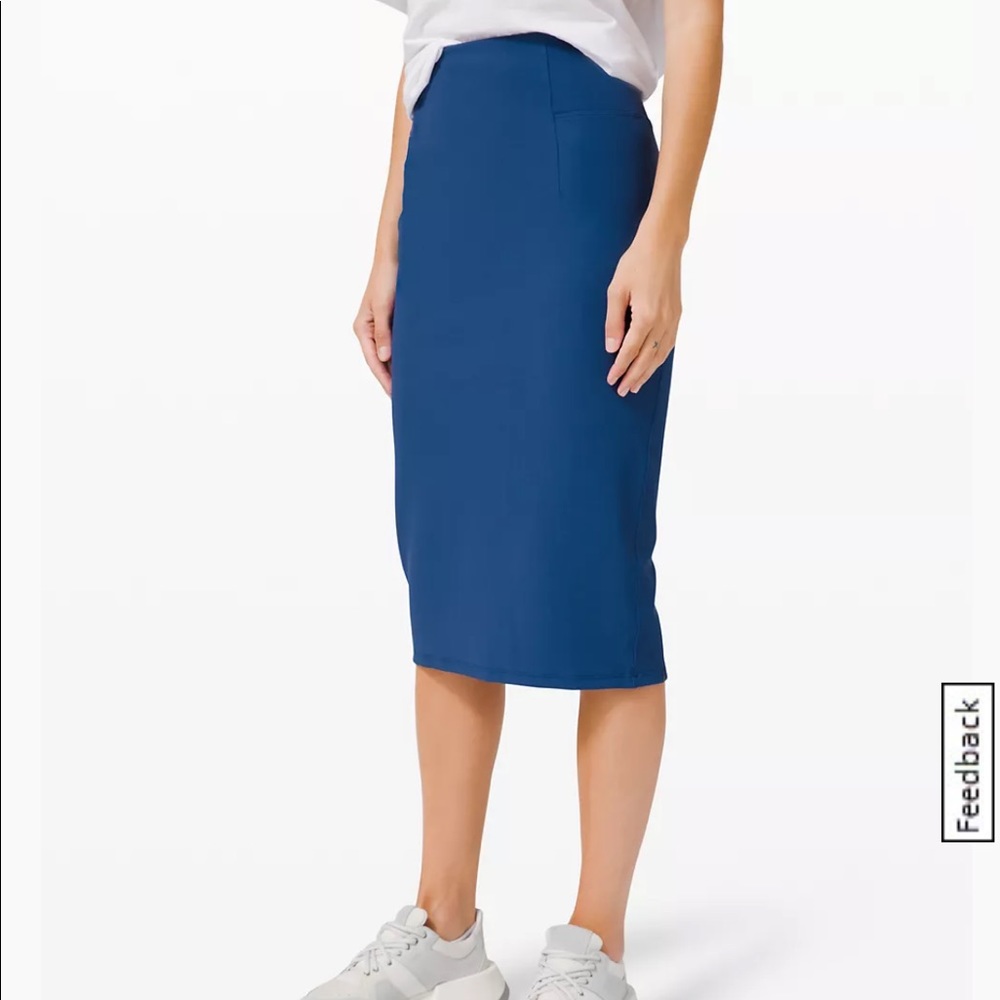 Lululemon pencil skirt - regatta blue size 6 (as shown) worn once!